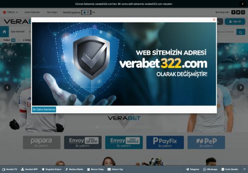 08.02.2022 tarihli verabet322.com Ekran Görüntüsü